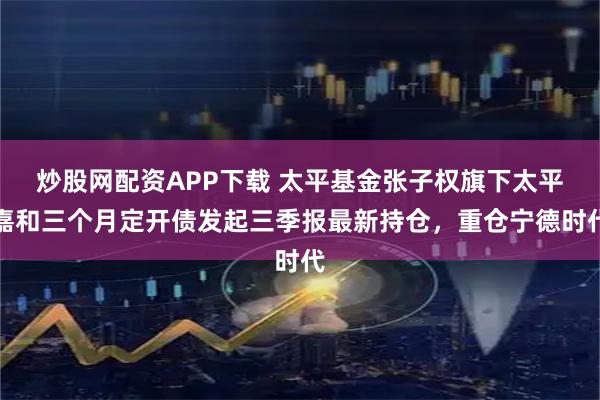 炒股网配资APP下载 太平基金张子权旗下太平嘉和三个月定开债发起三季报最新持仓，重仓宁德时代